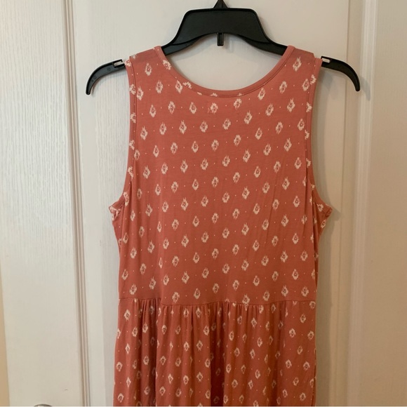 Maurices peach patterned soft summer maxi dress - Picture 5 of 6